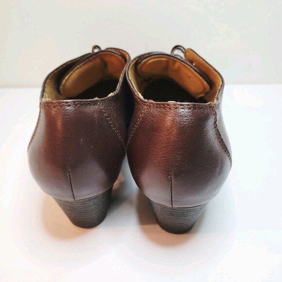 MONTANA Artisan Crafted Women's Brown Leather Cap Toe BOOTIE Comfort Shoes 8.5 M - Picture 4 of 6